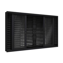 Janela de Aço Veneziana Flex com Grade Quadrada 6 Folhas 100X200cm Facilitá Lucasa - 2