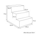 Ver imagem 3 de Escada para Pet 3 Degraus Veludo Preto