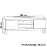 Rack Para Sala 160 cm 011072 Branco Noce DCASA - 4