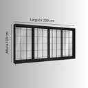 Ver mais imagens de Janela de Aço de Correr com Grade Quadrada 4 Folhas 100x200cm Facilitá Lucasa
