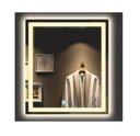 Ver mais imagens de Espelho Jateado Iluminado com Led Quente e Touch 90x80cm Vertical