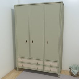 Guarda Roupa Infantil 3 Portas 4 Gavetas Tudor Plus  - 1