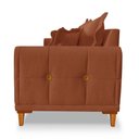 Ver imagem 4 de Sofá Living 2 Lugares 1,60m Livia Bouclê Pés de Madeira - Pallazio Cor Terracota