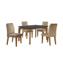 Ver imagem 2 de Conjunto Sala de Jantar Mesa Liz 120cm Mdf Canto Copo e 4 Cadeiras Athenas Moderna