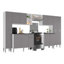 Ver imagem 2 de Armário Cozinha Modulada Completa 329,5cm Pequim Top Multimóveis Mp3767 Branco/lacca Fumê