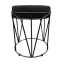 Ver imagem 4 de Puff Multiuso Com Mesa 2 Em 1 Suede Preto Base Preto