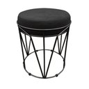 Ver imagem 1 de Puff Multiuso Com Mesa 2 Em 1 Suede Preto Base Preto