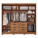 Ver imagem 2 de Guarda Roupa 2 Portas 1ESP 8g Pés Florença Panan Cinam