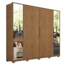 Ver imagem 1 de Guarda Roupa Casal Atrice 6 Portas Amêndola Touch com 2 Espelhos e Pés - Demartêz