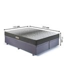 Ver imagem 2 de Cama Baú King 193x203 Suede Cinza com Dual Firm Espuma Ecoflex