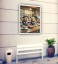 Ver imagem 1 de Quadro Decorativo Capivaras Cozinha Café - 70x50cm:moldura Branca