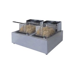 Fritadeira Elétrica 2 Cubas Aço Inox 12 Litros 220v 5000w - 5