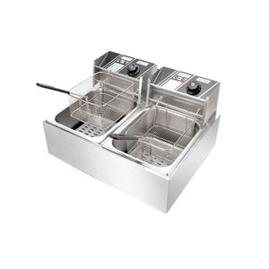 Fritadeira Elétrica 2 Cubas Aço Inox 12 Litros 220v 5000w