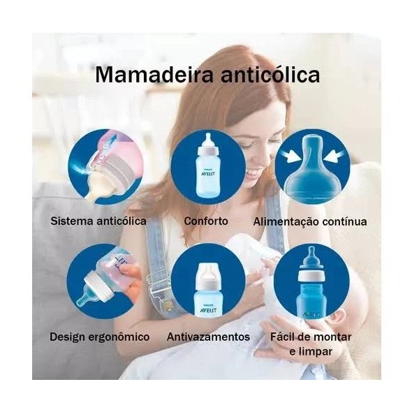 Mamadeira Classica Anti-colic 330ml Rosa Philips Avent Scy121/11 902884 - 5