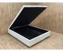Ver imagem 6 de Base Box Baú Casal Courino Linho Areia 138x188x42