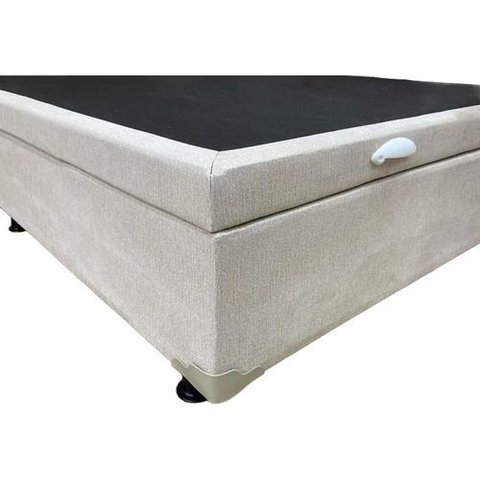 Base Box Baú Casal Courino Linho Areia 138x188x42