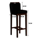 Ver imagem 3 de Conjunto 3 Banquetas Alta em Madeira Maciça Libéria 