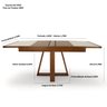 Mesa de Jantar Extensível 178x78cm Tampo Vidro Atena - 2