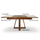 Ver imagem 7 de Mesa de Jantar Extensível 178x78cm Tampo Vidro Atena Marrom/Pinhão