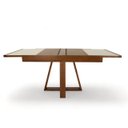 Ver imagem 2 de Mesa de Jantar Extensível 178x78cm Tampo Vidro Atena Marrom/Pinhão