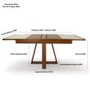 Ver imagem 3 de Mesa de Jantar Extensível 178x78cm Tampo Vidro Atena