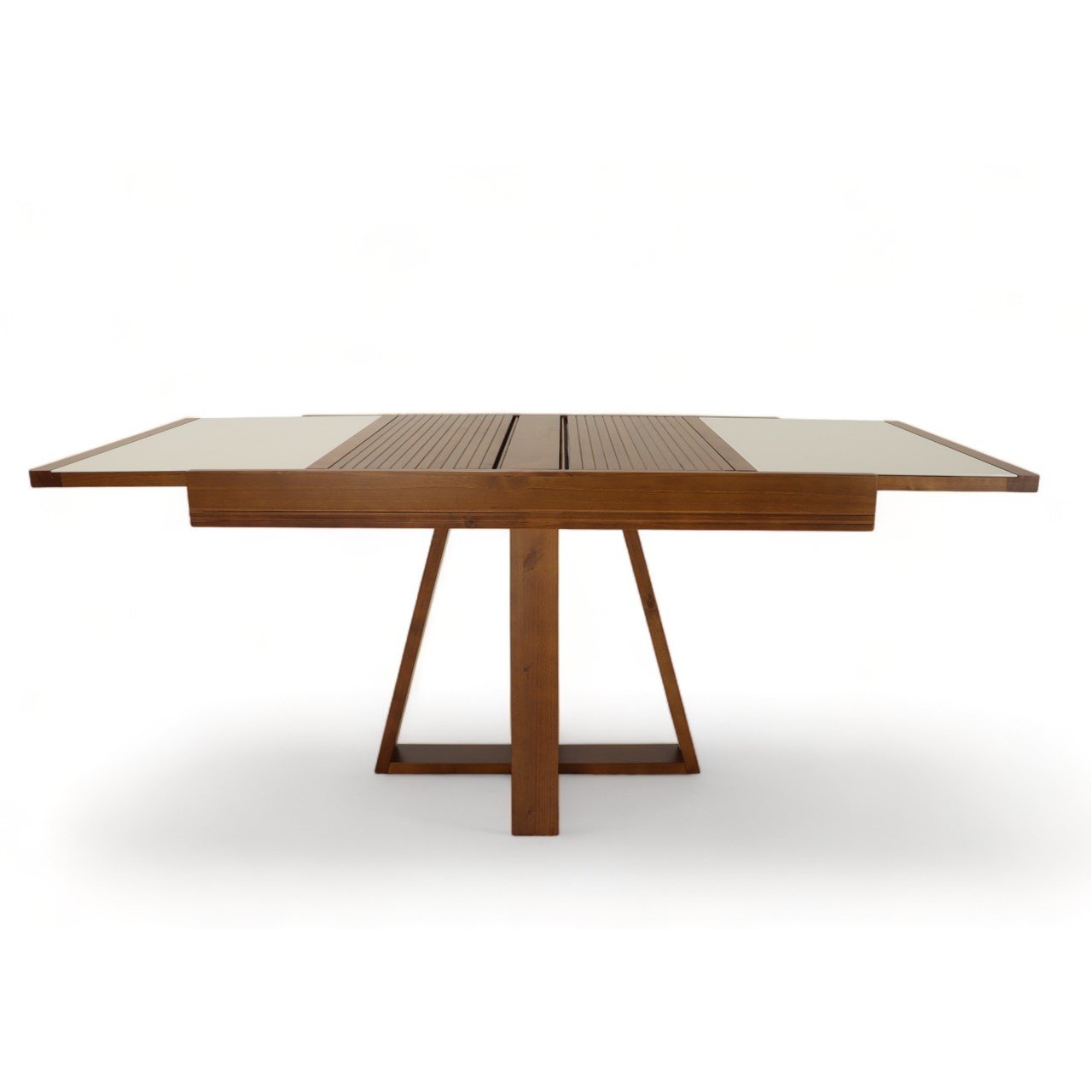 Mesa de Jantar Extensível 178x78cm Tampo Vidro Atena - 1