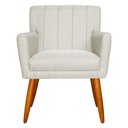 Ver imagem 2 de Kit 3 Poltronas Decorativa para Sala de Estar Cecília Linho Bege - Montanaris Decor Md Montanaris de