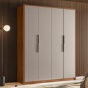 Ver imagem 2 de Guarda Roupa Casal Attore 4 Portas Nogueira/nude Prime Tx - Demartêz