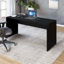 Ver imagem 1 de Mesa Escrivaninha Escritório 110cm X 70cm Pés Painel F5 Cor:preto