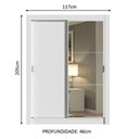 Ver imagem 4 de Guarda-roupa Solteiro Madesa Dallas 2 Portas de Correr com Espelho 2 Gavetas