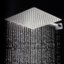 Ver imagem 5 de Ducha de Inox Quadrada 30x30 Cm de Parede Cromada Braço Redondo Pex