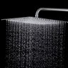Ducha de Inox Quadrada 30x30 Cm de Parede Cromada Braço Redondo Pex - 1