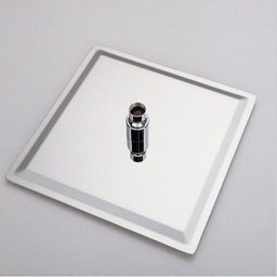Ducha de Inox Quadrada 30x30 Cm de Parede Cromada Braço Redondo Pex - 4