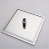 Ducha de Inox Quadrada 30x30 Cm de Parede Cromada Braço Redondo Pex - 4