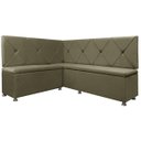 Ver imagem 1 de Kit Canto Alemão 4 Lugares com Baú Veludo Marrom 1,25x1,60m Sofa Store