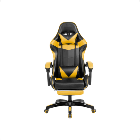 Cadeira de Escritório Gamer Ergonômica Reclinável Amarelo