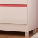 Ver imagem 5 de Guarda Roupa Solteiro 04 Portas Branco Rosa Branco Rosa