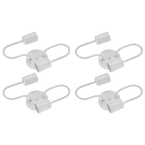 Jogo 4 Luminárias Teto Flexivel Plafons Branco Alumínio Sala E27 Panamera Dital