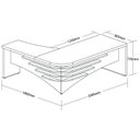 Ver imagem 7 de Conjunto 2 Peças com Mesa Diretor em L e Armário Multiuso Baixo 3 Gavetas 2 Portas Carvalho Branco Marrom Artany