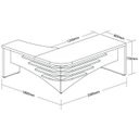 Ver imagem 7 de Kit 2 Peças com Mesa Diretor em L e Armário Multiuso Baixo 3 Gavetas 2 Portas