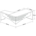 Ver imagem 7 de Conjunto 2 Peças com Mesa Diretor em L e Armário Multiuso Baixo 3 Gavetas 2 Portas Carvalho Branco