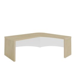Kit 2 Peças com Mesa Diretor em L e Armário Multiuso Baixo 3 Gavetas 2 Portas - 12