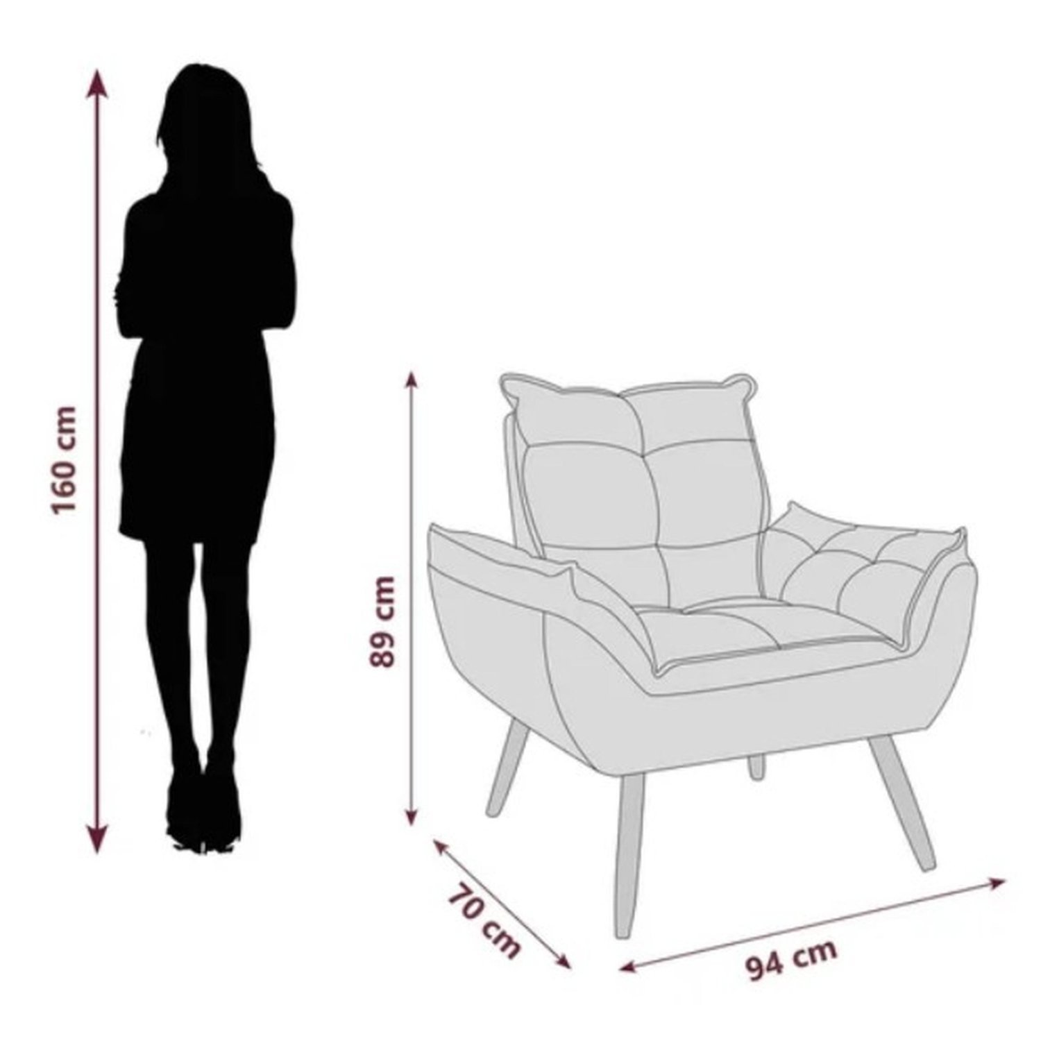 Poltrona para Sala de Estar Tóquio Matrix - 3