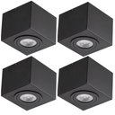 Ver imagem 1 de Jogo 4 Luminárias de Teto 17cm Preto Plafon E27 PAR30 Box Dital