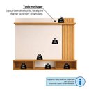 Ver mais imagens de Painel para TV até 55 Polegadas 135cm x 160cm com 2 Portas Basculantes Ripado Dafne Espresso Móveis