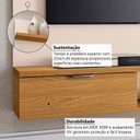 Ver imagem 5 de Painel para TV até 55 Polegadas 135cm x 160cm com 2 Portas Basculantes Ripado Dafne Espresso Móveis
