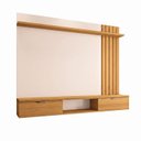 Ver imagem 2 de Painel para TV até 55 Polegadas 135cm x 160cm com 2 Portas Basculantes Ripado Dafne Espresso Móveis