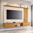 Ver imagem 1 de Painel para TV até 55 Polegadas 135cm x 160cm com 2 Portas Basculantes Ripado Dafne Espresso Móveis