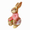Ver imagem 2 de Coelha Palha com Vestido Rosa e Cesto de Flores