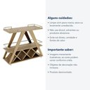 Ver imagem 3 de Carrinho Bar Taj Fit MDF 100cm Álamo Rudnick